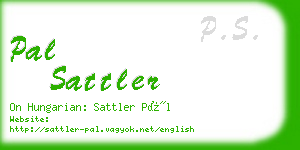 pal sattler business card